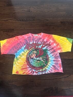 VINTAGE STEVE MILLER BAND TIE DYE CROP TSHIRT